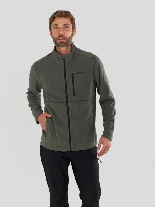 Fundango Jeffrey Fullzip Fleece férfi polár pulóver oliva színben 5