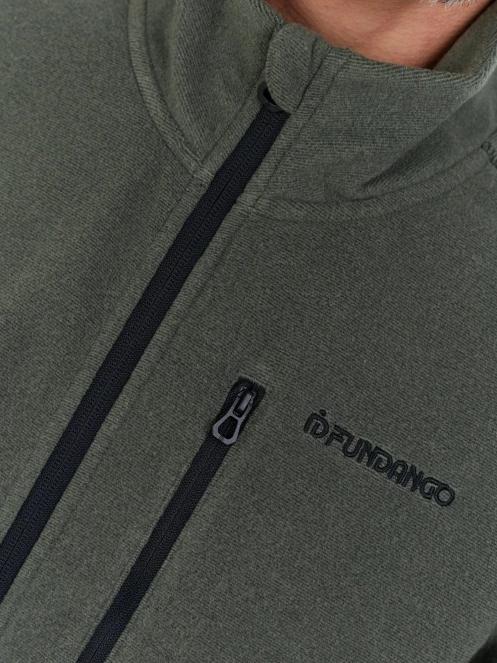 Fundango Jeffrey Fullzip Fleece férfi polár pulóver oliva színben 6