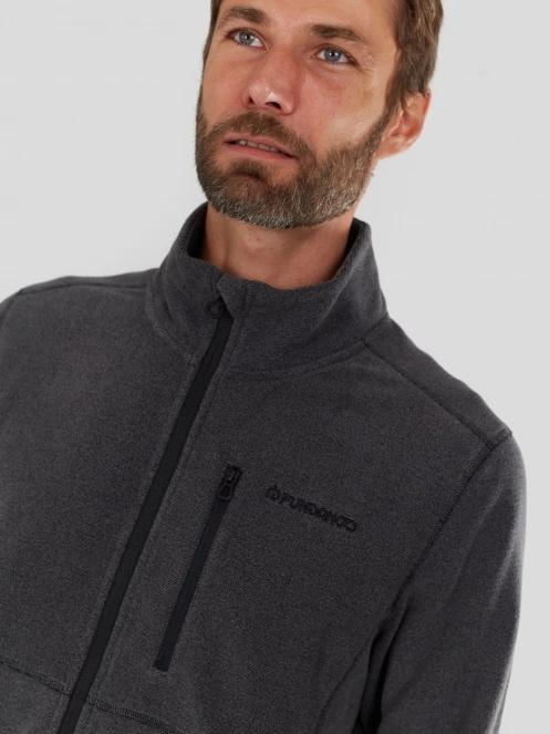 Fundango Jeffrey Fleece Jacket férfi polár pulóver fekete színben 5