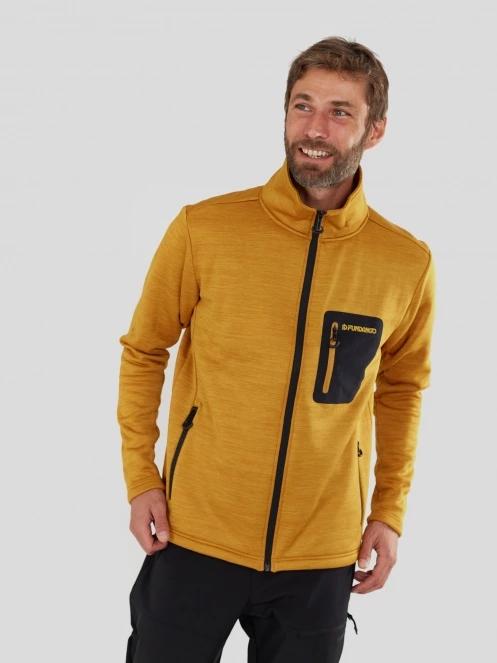 Fundango Revolution Fullzip Fleece férfi polár pulóver sárga színben 5