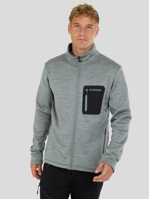 Fundango Revolution Fleece Jacket férfi polár pulóver zöld színben 2