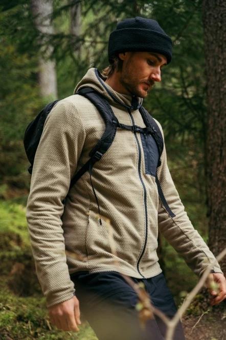 Fundango Nagano Full Zip Hoodie férfi hibrid felső homok színben 10