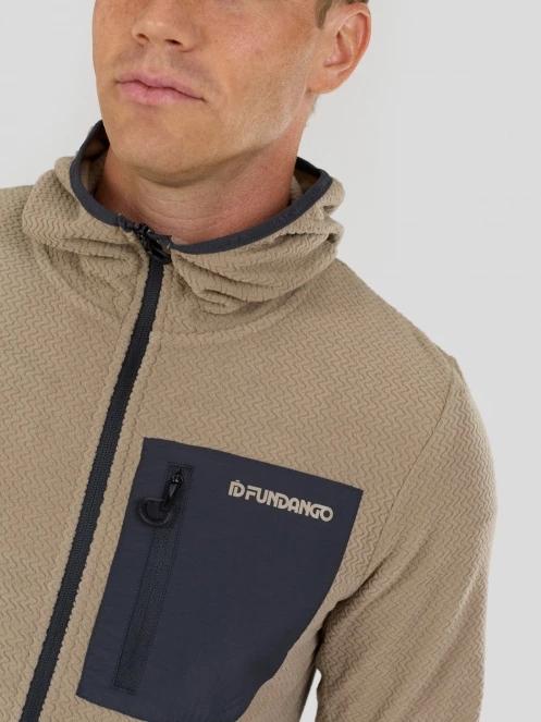 Fundango Nagano Full Zip Hoodie férfi hibrid felső homok színben 6