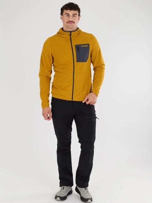 Fundango Nagano Full Zip Hoodie férfi hibrid felső sárga színben 4