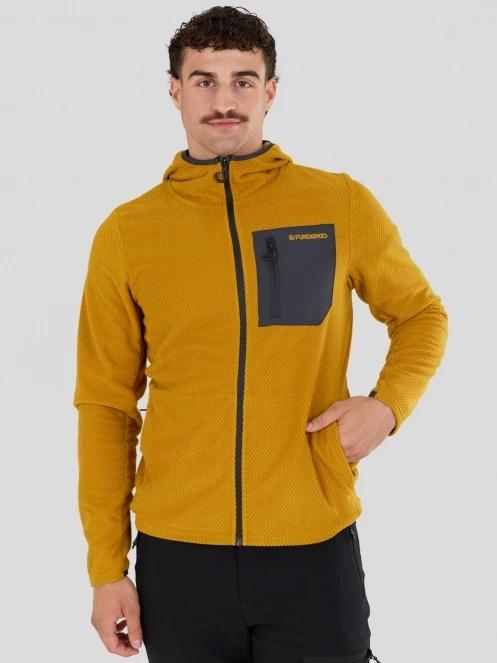 Fundango Nagano Full Zip Hoodie férfi hibrid felső sárga színben 6