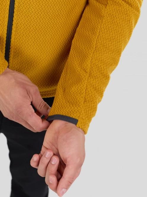 Fundango Nagano Full Zip Hoodie férfi hibrid felső sárga színben 8