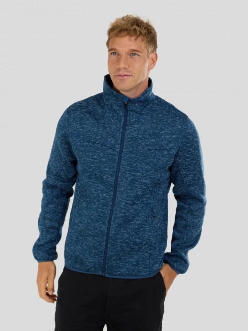 Fundango Cruz Knit Fleece Jacket férfi polár pulóver sötétkék színben 2