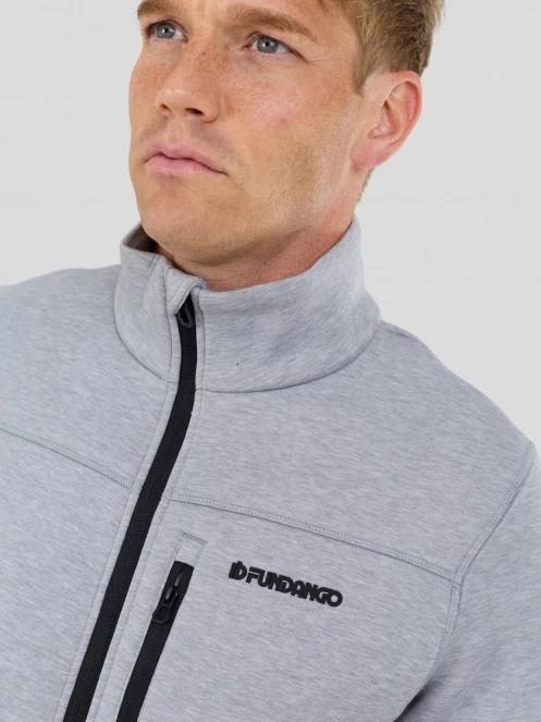 Fundango Soren Fleece Jacket férfi polár pulóver szürke színben 5