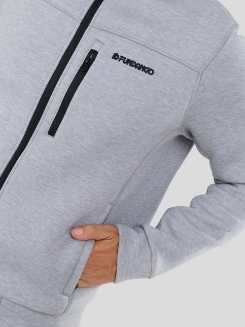 Fundango Soren Fleece Jacket férfi polár pulóver szürke színben 6