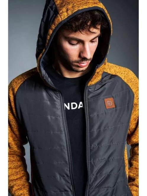 Fundango OBSIDIAN Hybrid Jacket férfi polár pulóver sárga színben 2