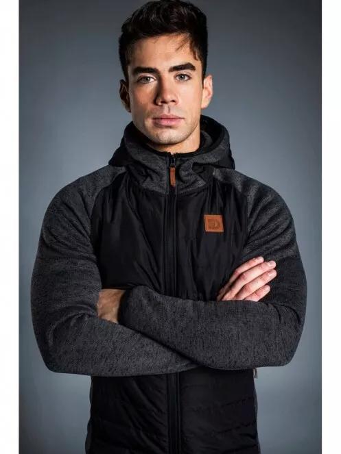 Fundango OBSIDIAN Hybrid Jacket férfi polár pulóver fekete színben 2