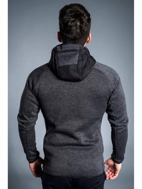 Fundango OBSIDIAN Hybrid Jacket férfi polár pulóver fekete színben 4