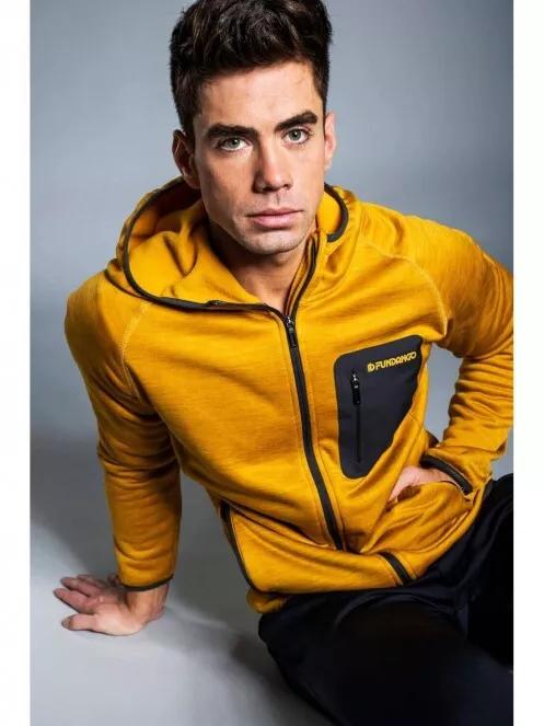 Fundango HERMON Hooded Fleece férfi polár pulóver narancssárga színben 2