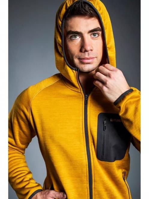 Fundango HERMON Hooded Fleece férfi polár pulóver narancssárga színben 4
