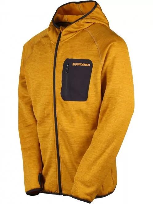 Fundango HERMON Hooded Fleece férfi polár pulóver narancssárga színben 6
