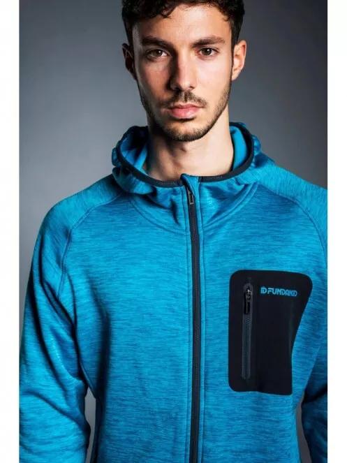 Fundango HERMON Hooded Fleece férfi polár pulóver kék színben 4