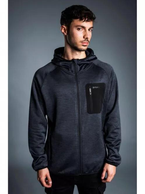 Fundango HERMON Hooded Fleece férfi polár pulóver fekete színben 2