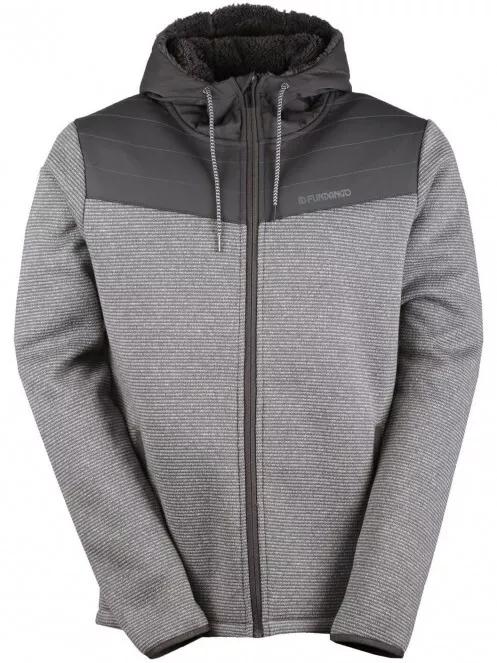 Fundango ASHFORD Insulated Fleece Jacket férfi kapucnis pulóver szürke színben 5