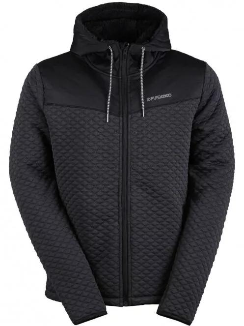 Fundango ASHFORD Insulated Fleece Jacket férfi kapucnis pulóver fekete színben 4