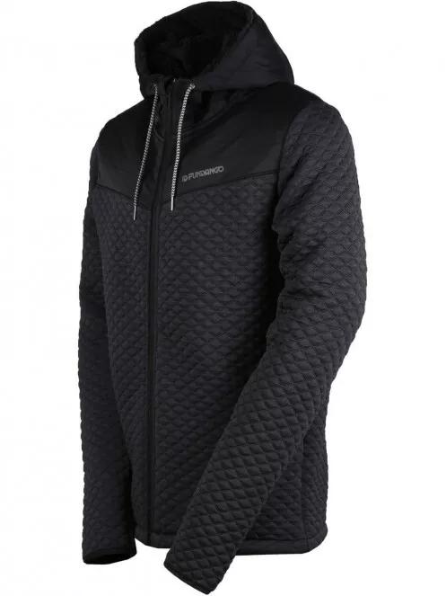 Fundango ASHFORD Insulated Fleece Jacket férfi kapucnis pulóver fekete színben 5