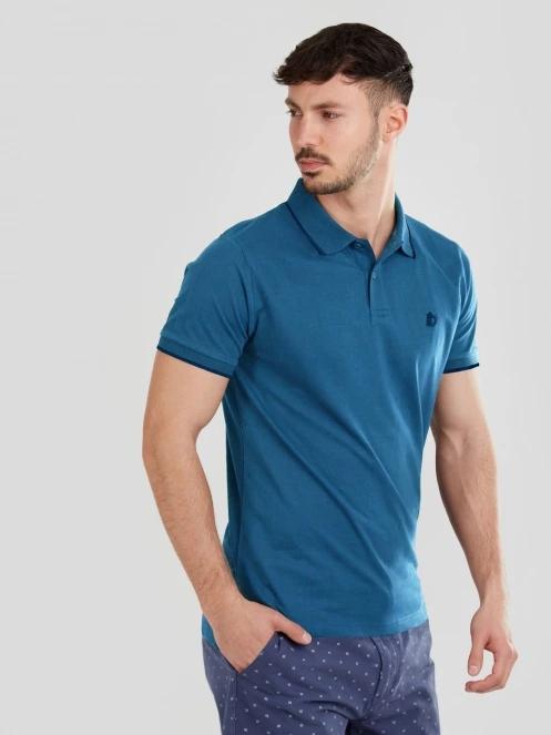 Fundango Incognito Mono Poloshirt férfi galléros póló kék színben 5