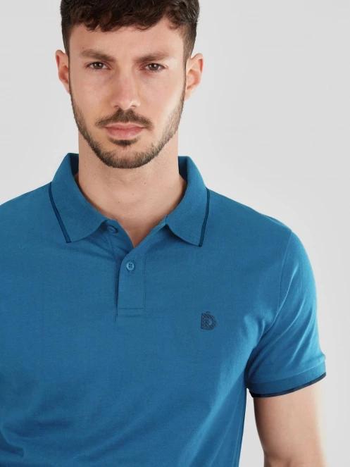 Fundango Incognito Mono Poloshirt férfi galléros póló kék színben 6