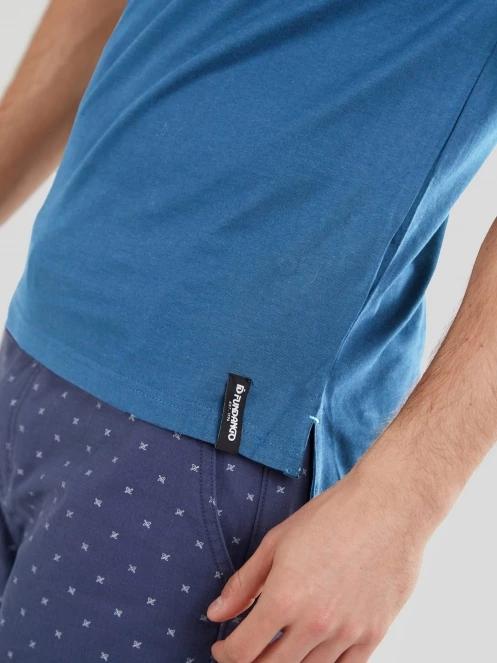 Fundango Incognito Mono Poloshirt férfi galléros póló kék színben 7