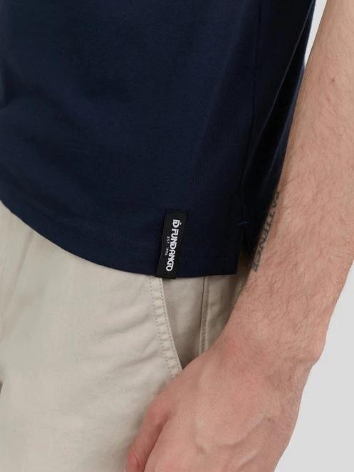 Fundango Incognito Mono Poloshirt férfi galléros póló sötétkék színben 7