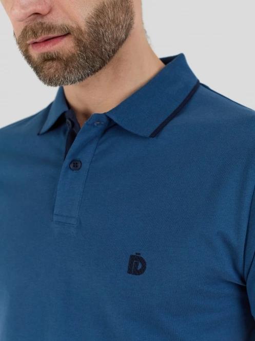 Fundango Incognito Mono Poloshirt férfi galléros póló kék színben 5