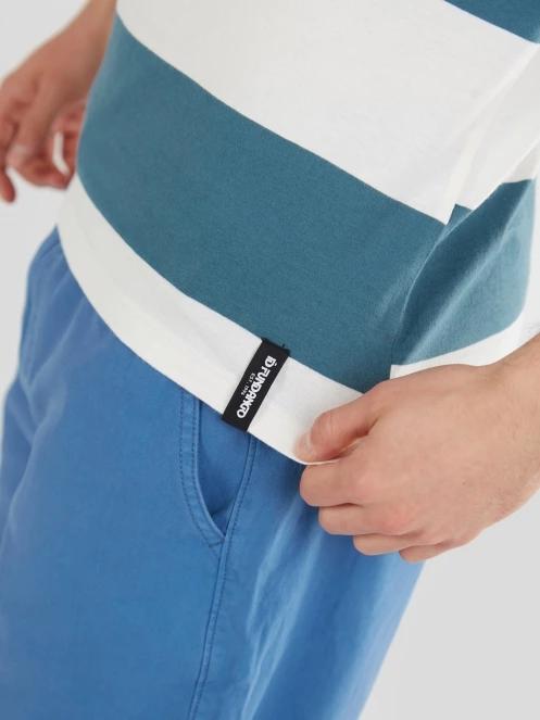 Fundango Incognito Stripe Poloshirt férfi galléros póló kék színben 6