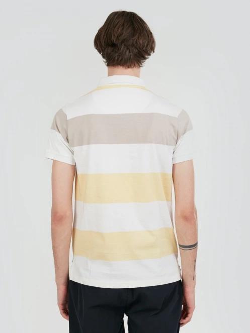 Fundango Incognito Stripe Poloshirt férfi galléros póló sárga színben 3
