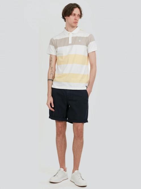 Fundango Incognito Stripe Poloshirt férfi galléros póló sárga színben 4