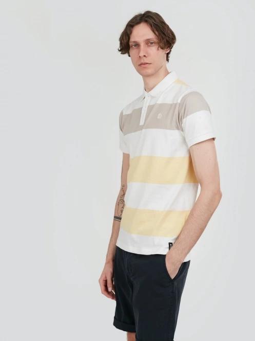 Fundango Incognito Stripe Poloshirt férfi galléros póló sárga színben 5