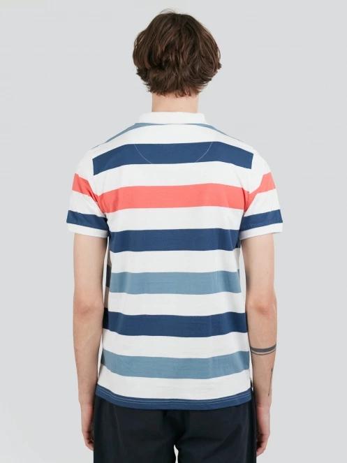 Fundango Incognito Stripe Poloshirt férfi galléros póló piros színben 3