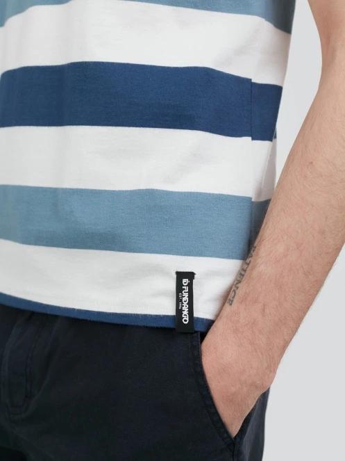 Fundango Incognito Stripe Poloshirt férfi galléros póló piros színben 7
