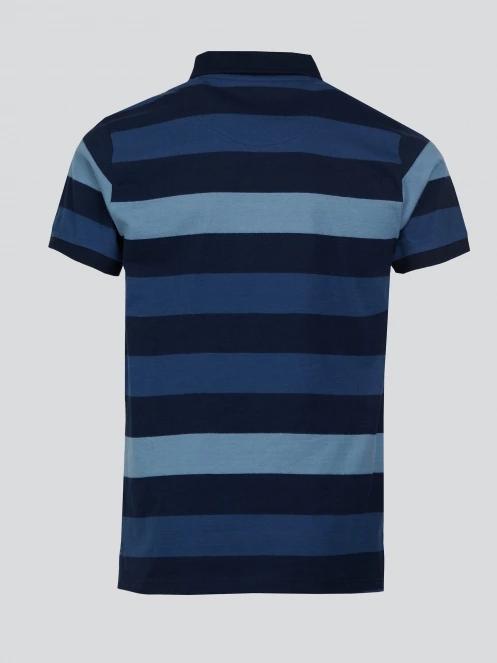 Fundango Incognito Stripe Poloshirt férfi galléros póló sötétkék színben 8