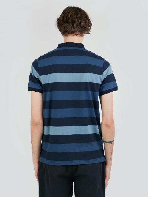 Fundango Incognito Stripe Poloshirt férfi galléros póló sötétkék színben 3