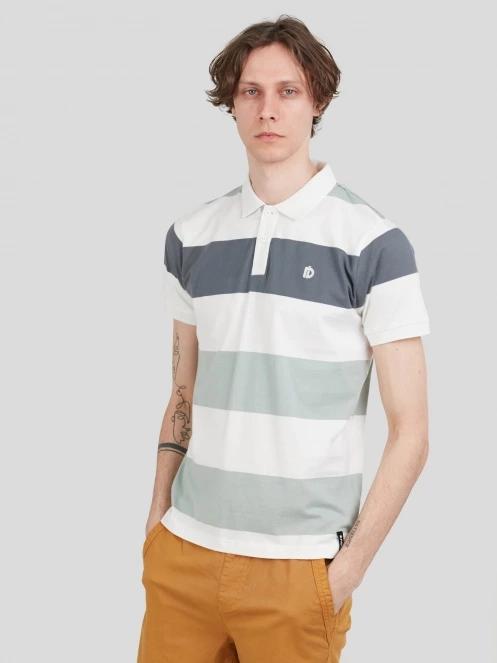 Fundango Incognito Stripe Poloshirt férfi galléros póló zöld színben 2