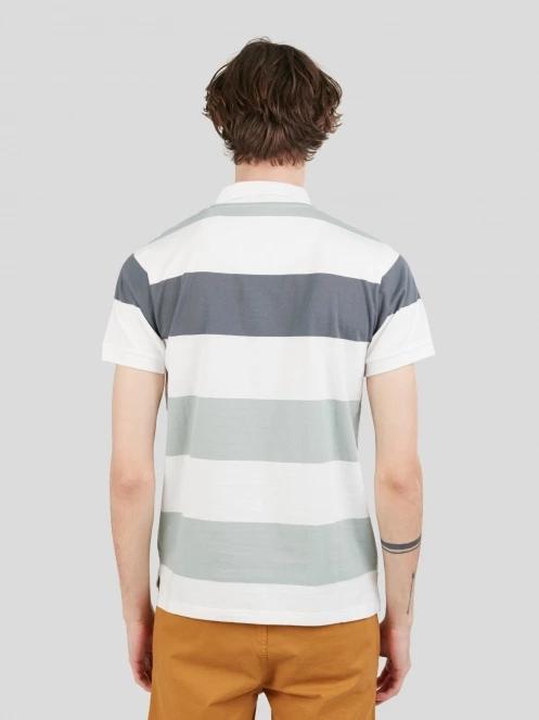 Fundango Incognito Stripe Poloshirt férfi galléros póló zöld színben 3