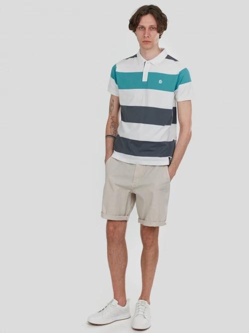 Fundango Incognito Stripe Poloshirt férfi galléros póló zöld színben 4