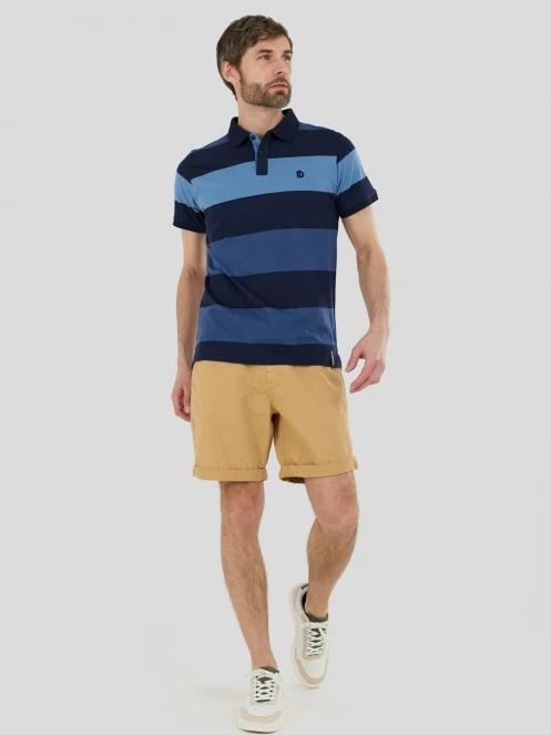 Fundango Incognito Stripe Poloshirt férfi galléros póló sötétkék színben 4
