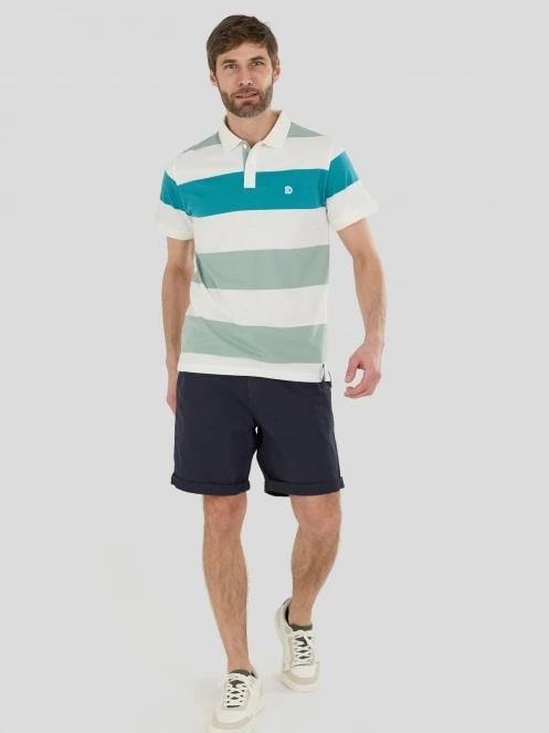 Fundango Incognito Stripe Poloshirt férfi galléros póló zöld színben 4