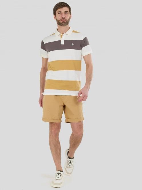 Fundango Incognito Stripe Poloshirt férfi galléros póló sárga színben 4