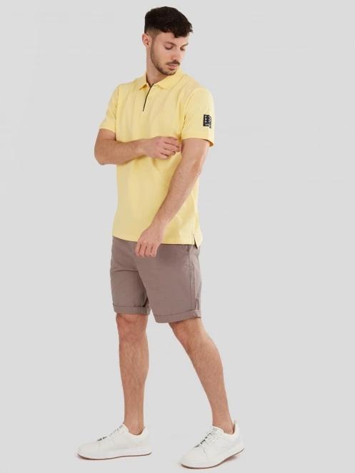 Fundango Molton Poloshirt férfi galléros póló sárga színben 4