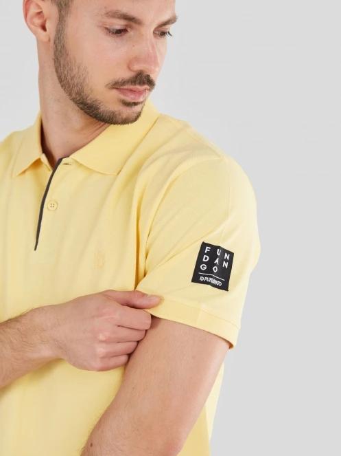 Fundango Molton Poloshirt férfi galléros póló sárga színben 5
