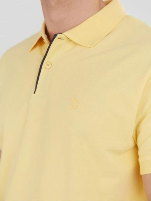 Fundango Molton Poloshirt férfi galléros póló sárga színben 6