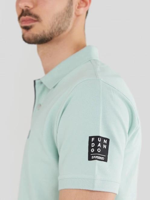 Fundango Molton Poloshirt férfi galléros póló világoskék színben 6