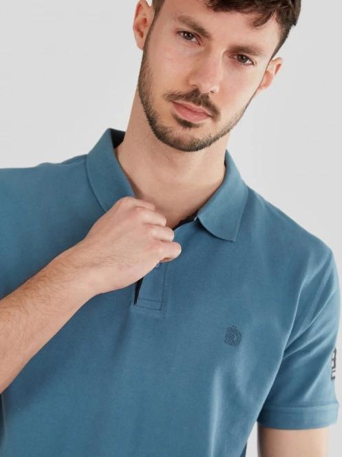 Fundango Molton Poloshirt férfi galléros póló zöld színben 5