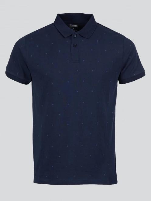 Fundango Icon Poloshirt férfi galléros póló sötétkék színben 7