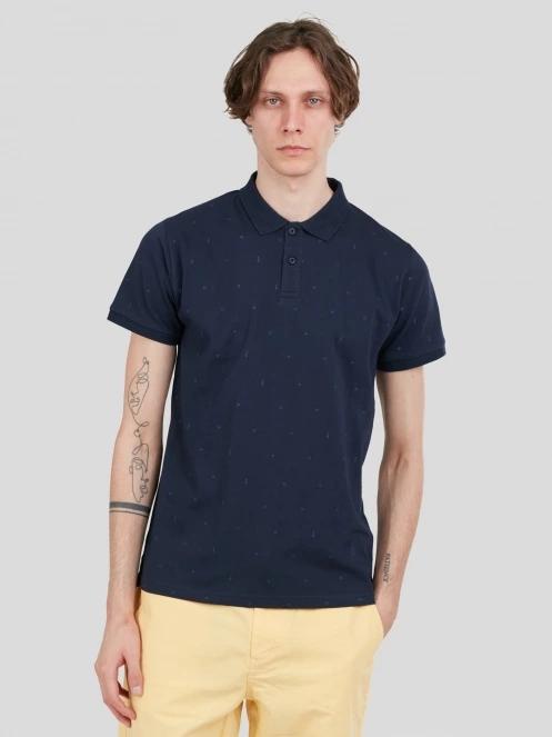 Fundango Icon Poloshirt férfi galléros póló sötétkék színben 2